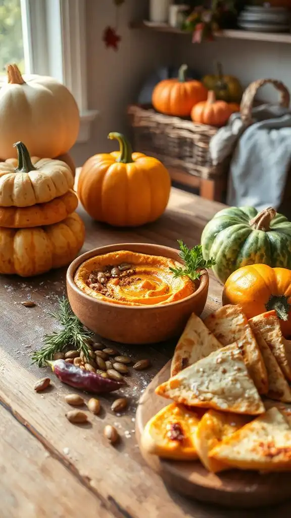spiced pumpkin chickpea dip