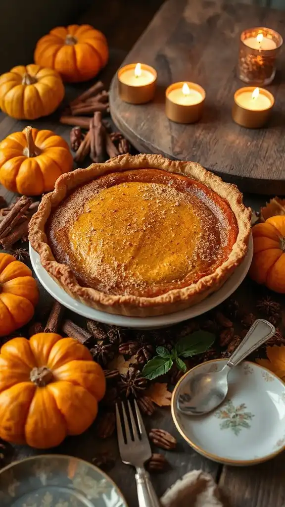 spiced pumpkin ginger pie