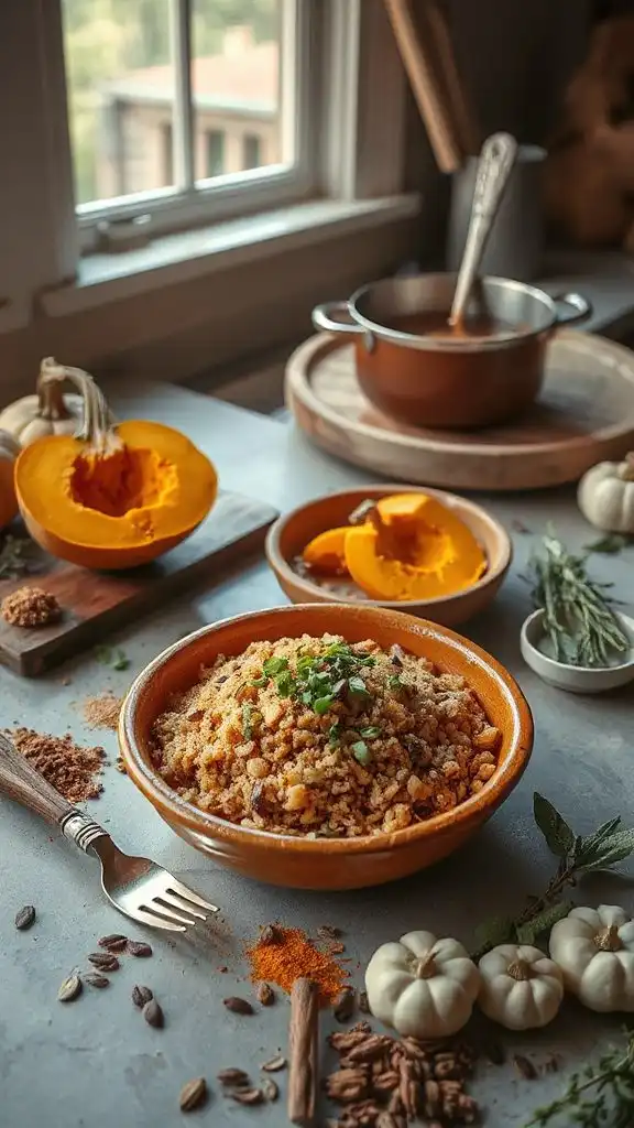 spiced pumpkin quinoa rice mix
