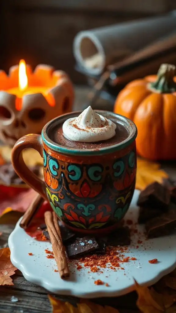 spicy autumn hot chocolate