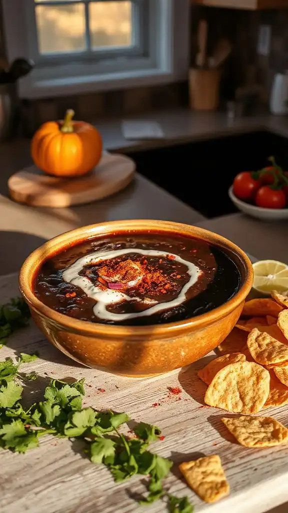 spicy black bean soup recipe