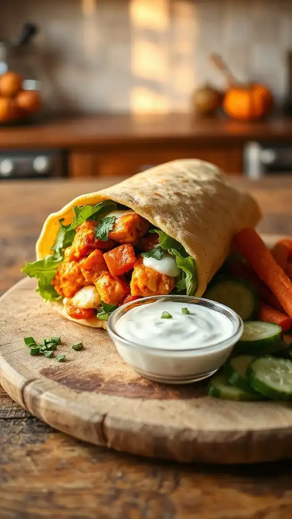 spicy buffalo chicken wrap