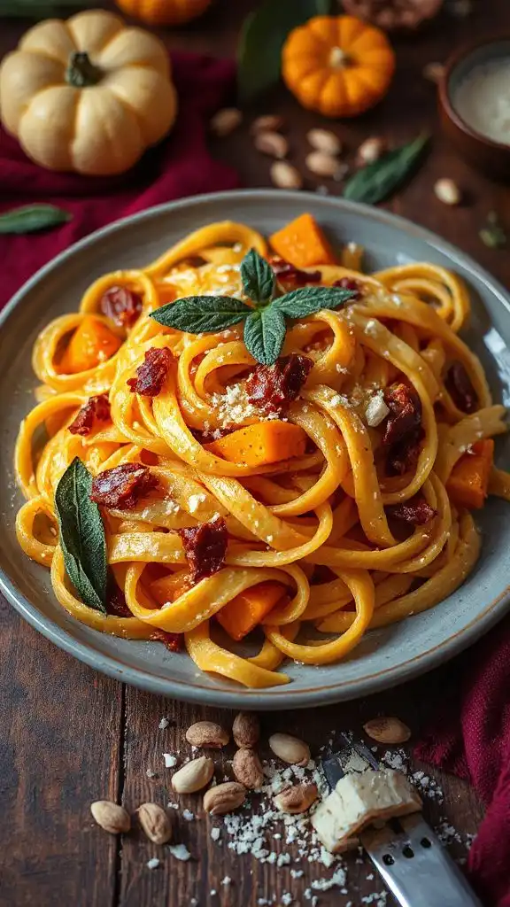 spicy butternut squash pasta
