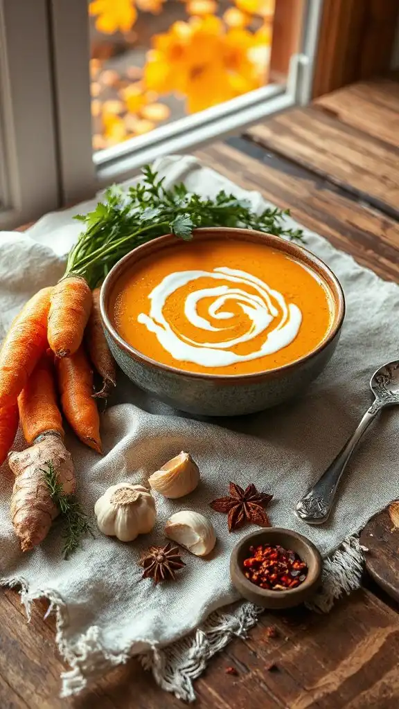 spicy carrot ginger soup