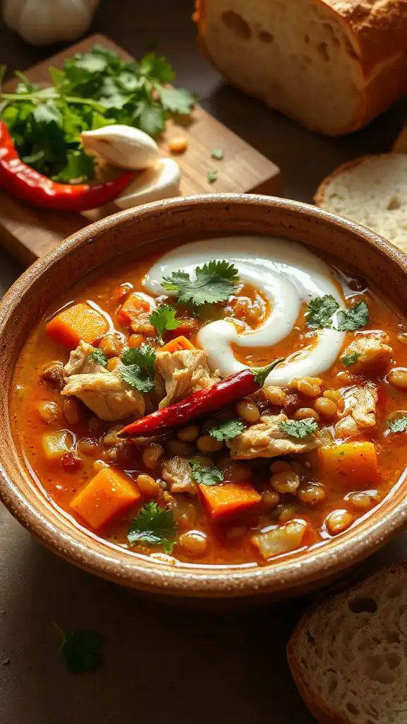 spicy chicken lentil soup spicy chicken lentil soup