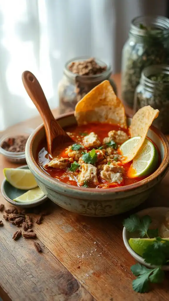 spicy chicken rice soup