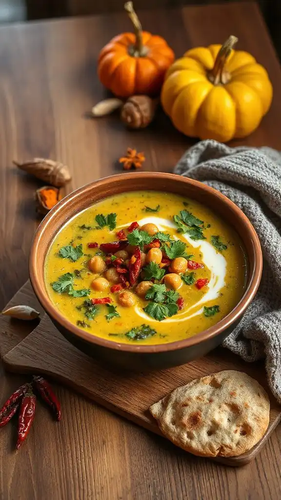 spicy chickpea spinach soup