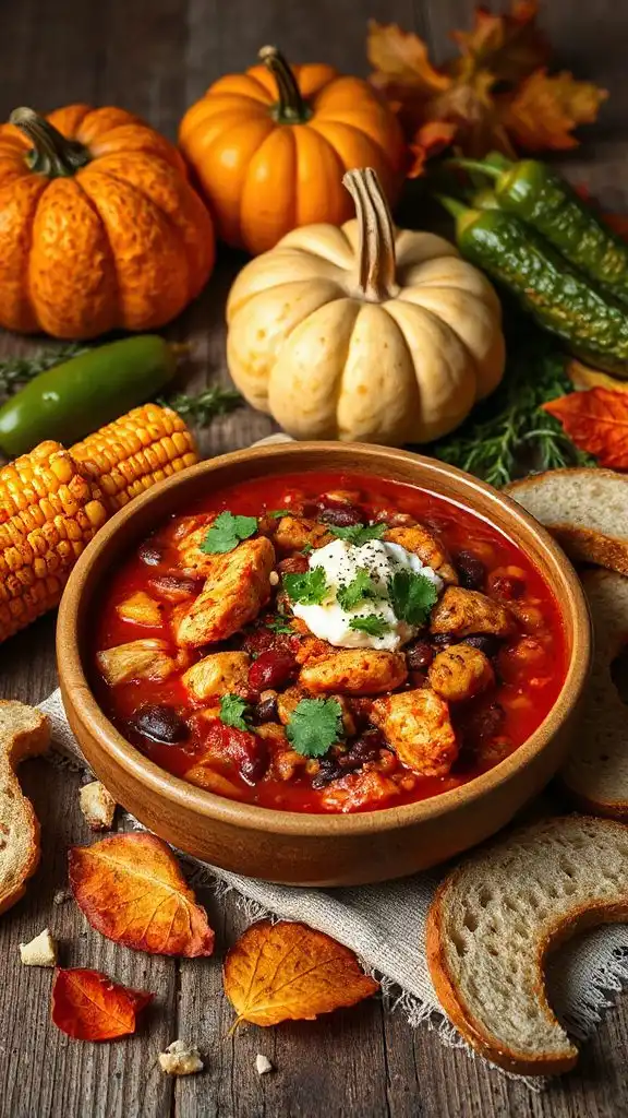 spicy chipotle chicken chili