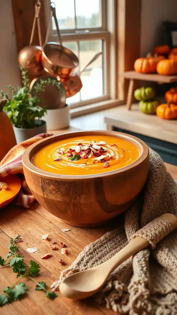 spicy coconut butternut squash soup