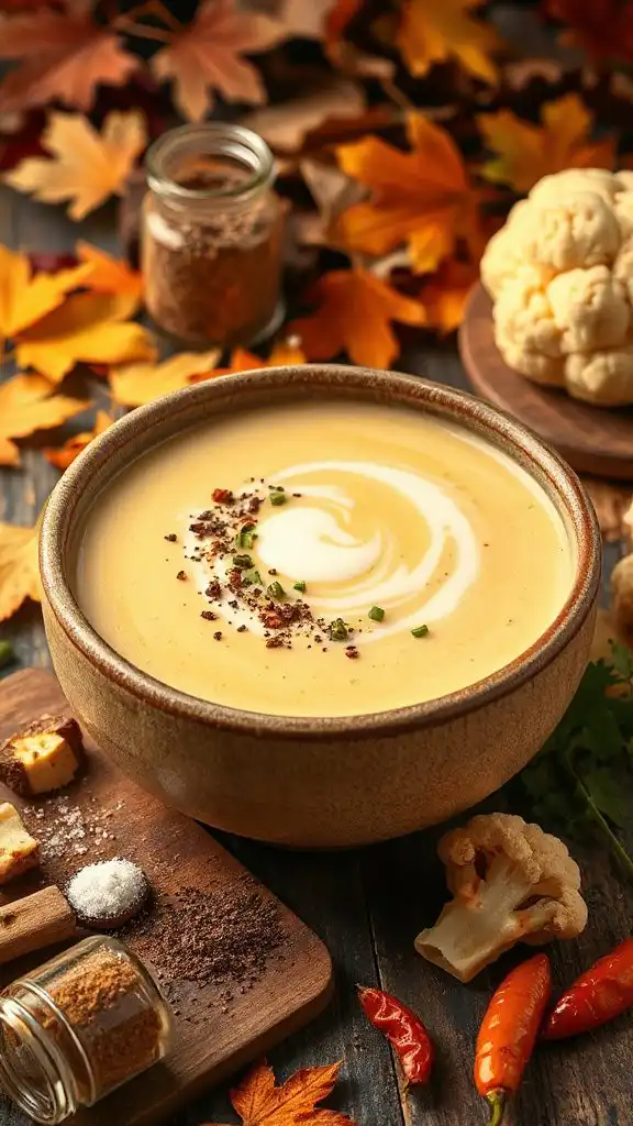 spicy coconut cauliflower soup