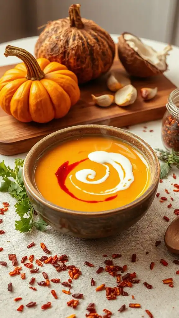 spicy creamy pumpkin soup