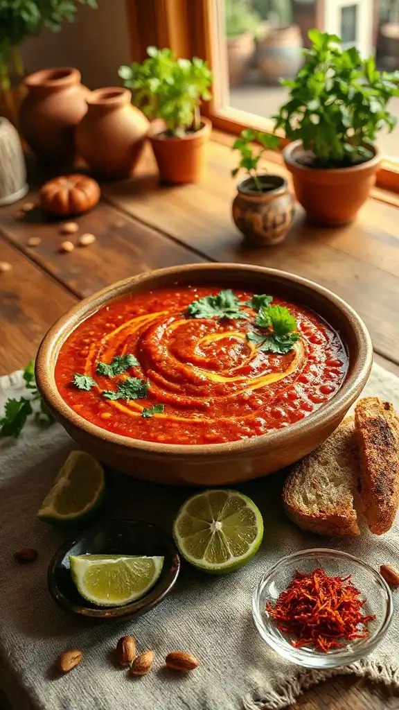 spicy harissa lentil soup
