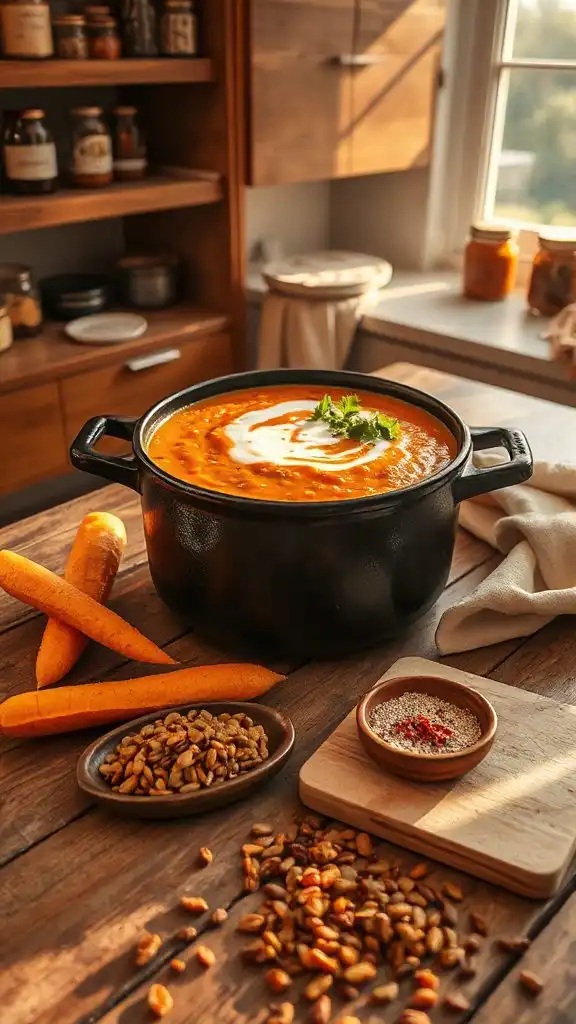 spicy lentil carrot soup