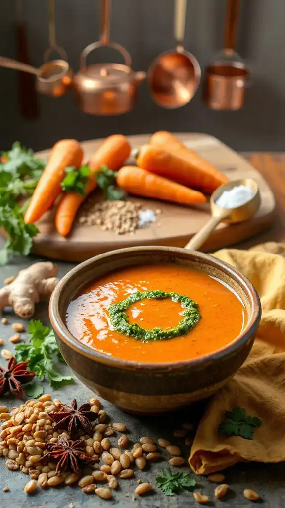 spicy lentil carrot soup