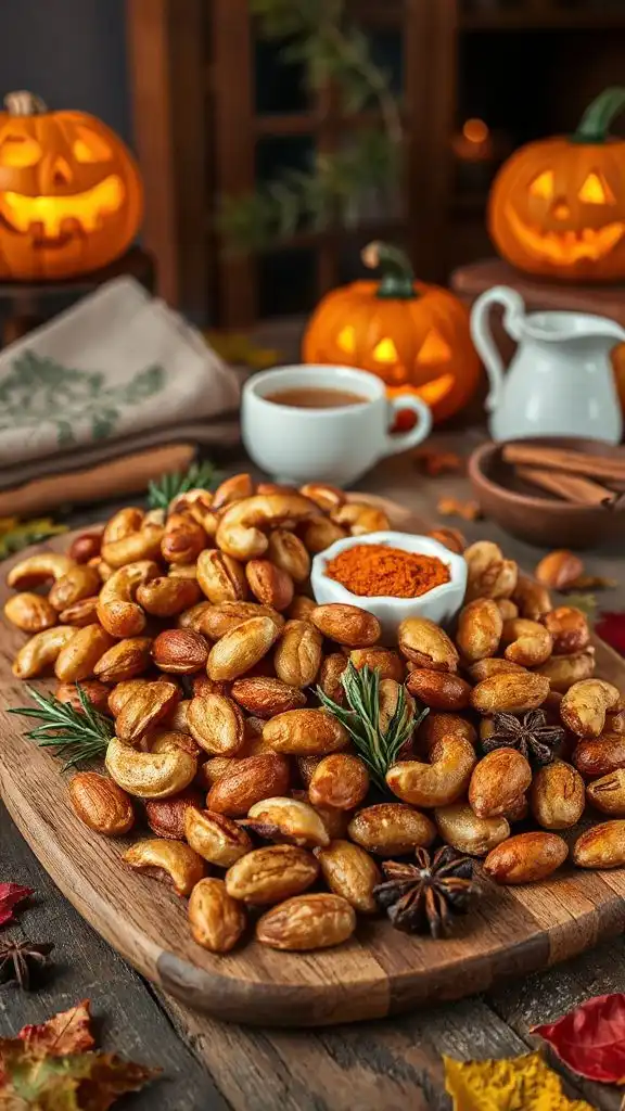 spicy muscade roasted nuts