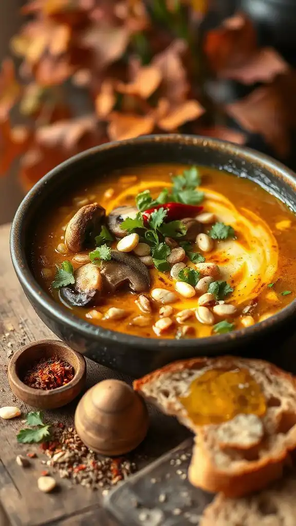 spicy mushroom barley soup