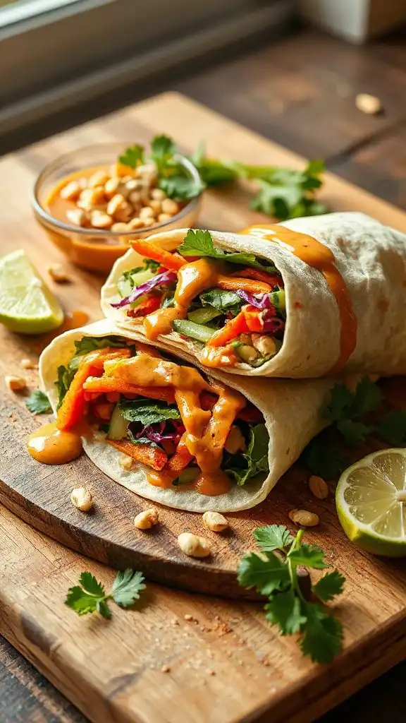 spicy peanut veggie wrap spicy peanut veggie wrap