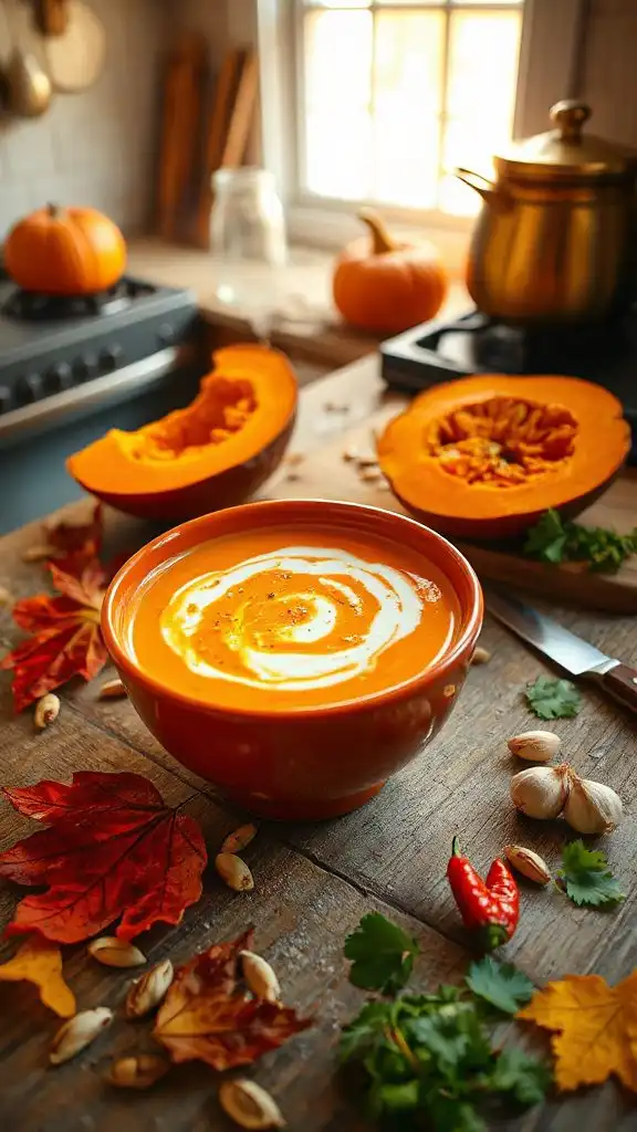 spicy pumpkin coconut soup