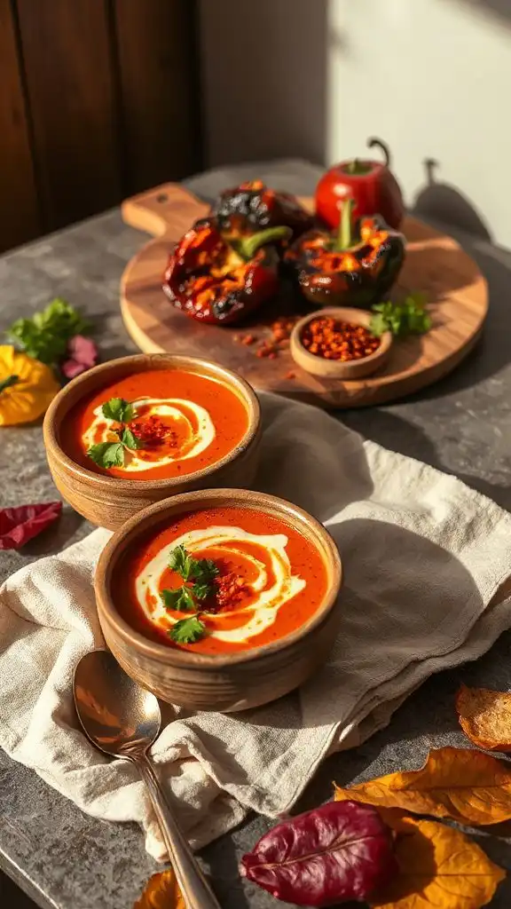spicy roasted pepper soup spicy roasted pepper soup