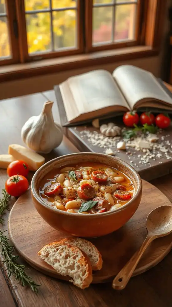 spicy sausage bean soup