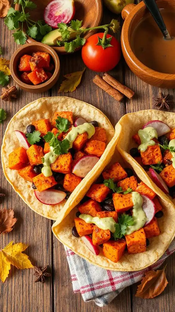 spicy sweet potato tacos