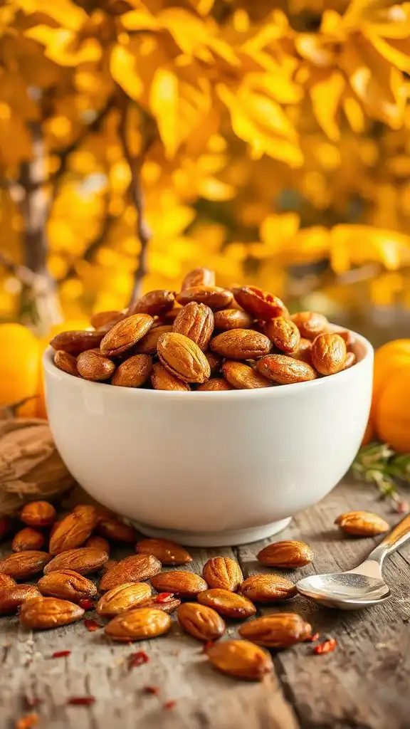spicy sweet roasted almonds
