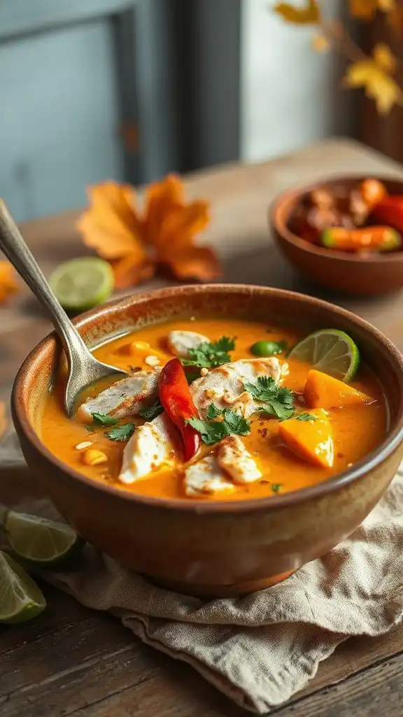 spicy thai coconut chicken soup