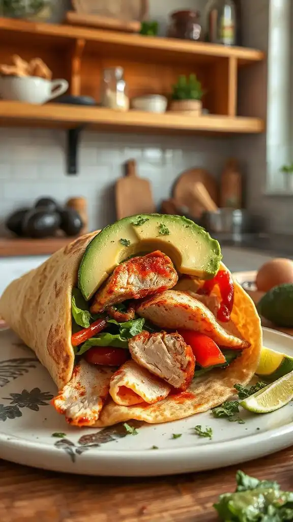 spicy turkey avocado wrap