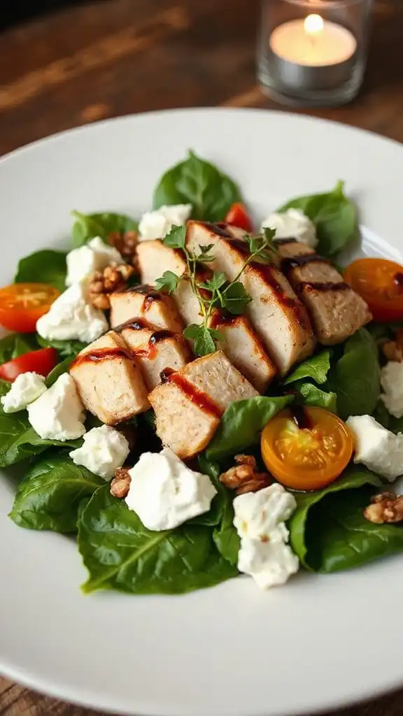 spinach goat cheese chicken salad