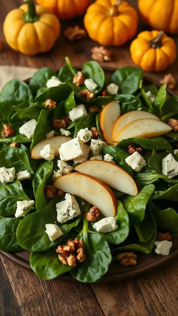 spinach salad with pears