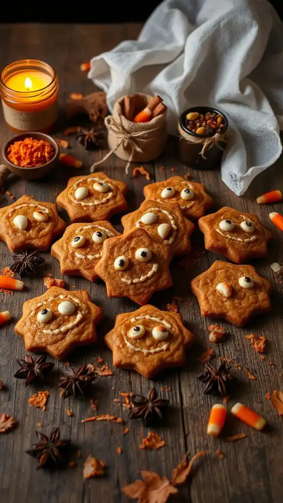 spooky ginger snap cookies