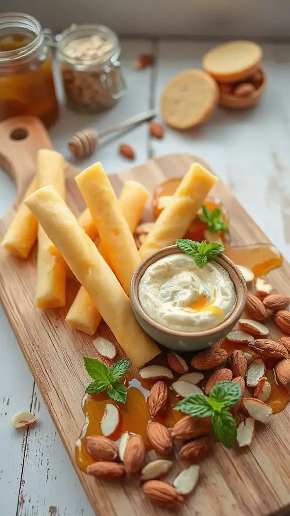 sweet almond cheese sticks