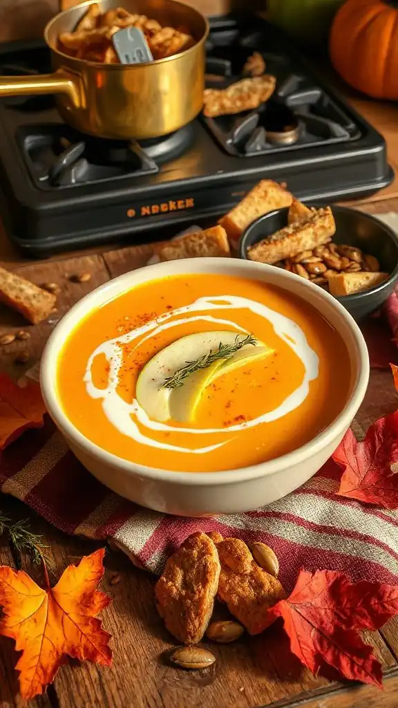 sweet and savory pumpkin soup
