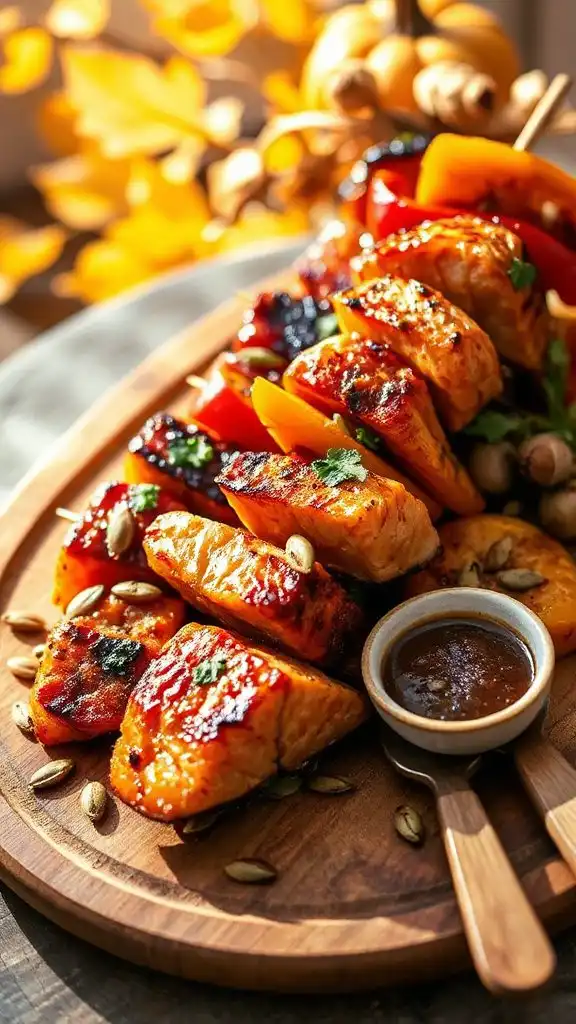 sweet and spicy salmon skewers sweet and spicy salmon skewers