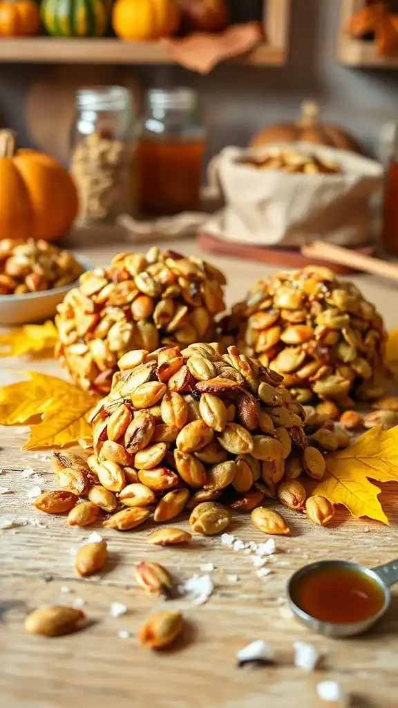 sweet crunchy pumpkin clusters