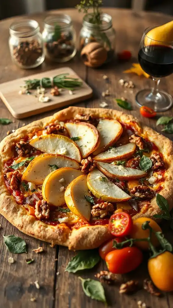 sweet gorgonzola pear pizza