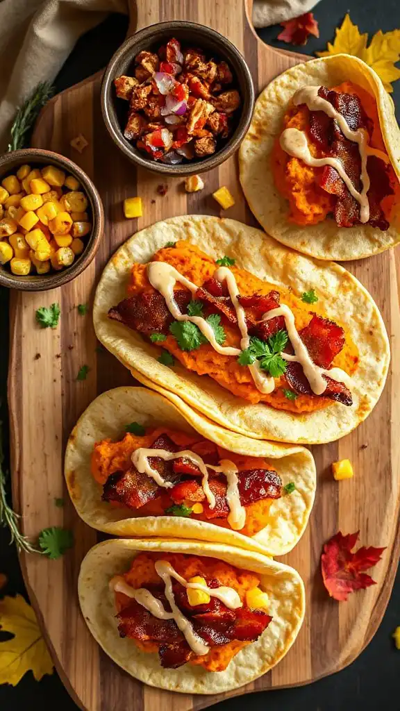 sweet potato bacon tacos