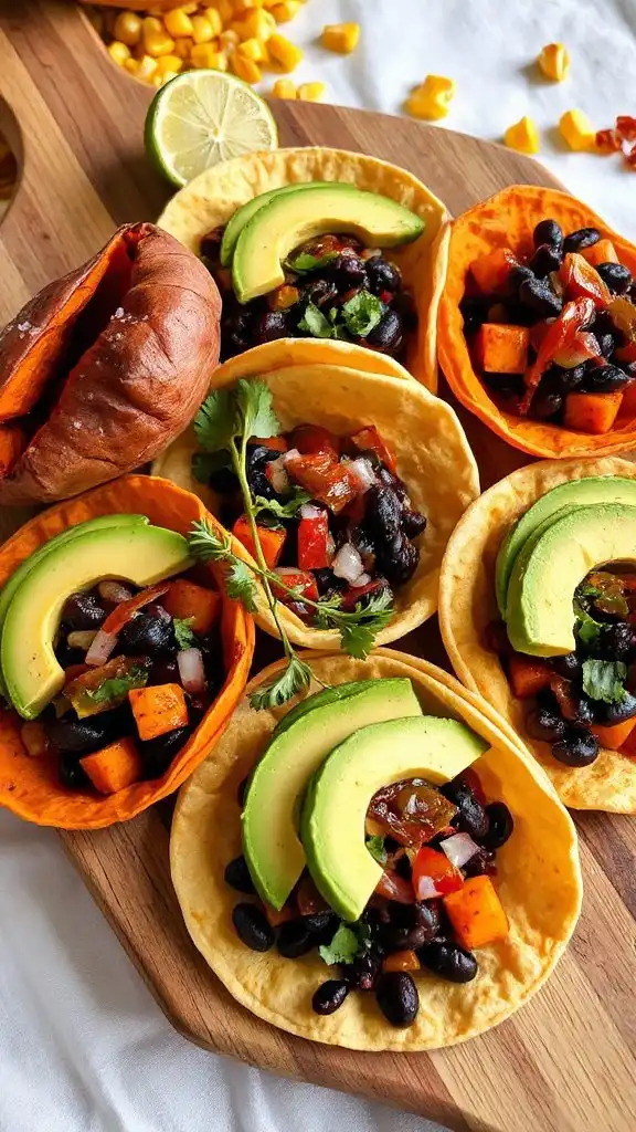 sweet potato black bean tacos