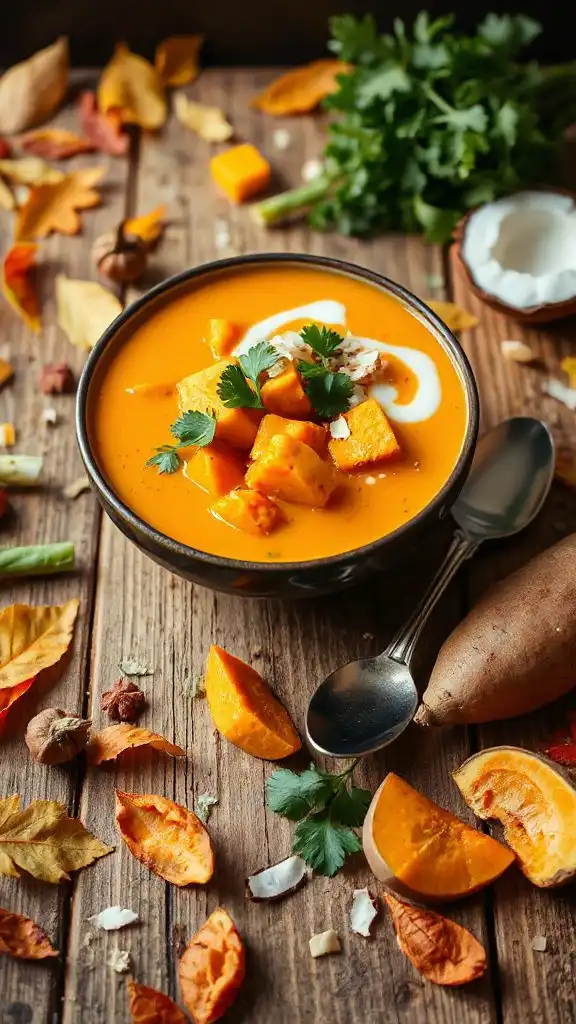 sweet potato coconut curry soup