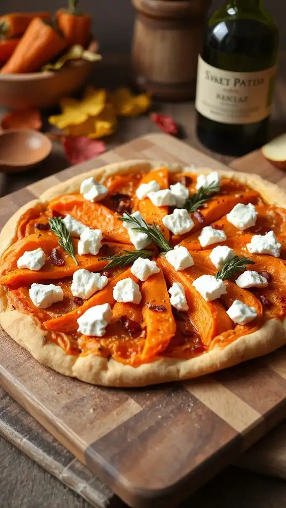 sweet potato feta pizza delight