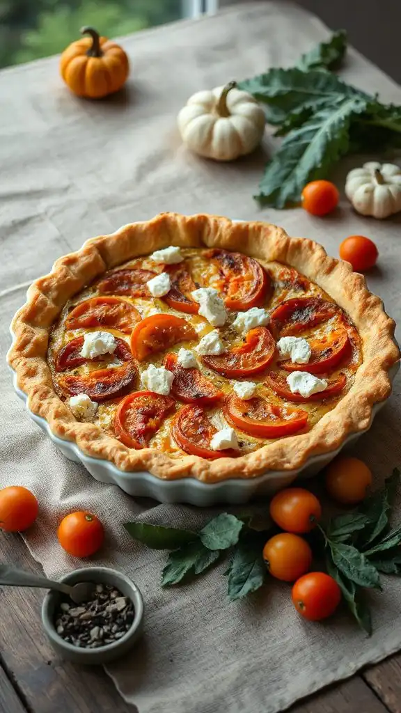 sweet potato feta quiche