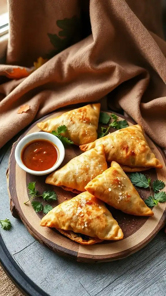 sweet potato kale samosas