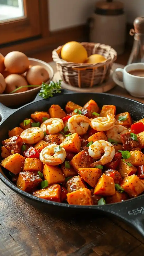 sweet potato shrimp hash recipe