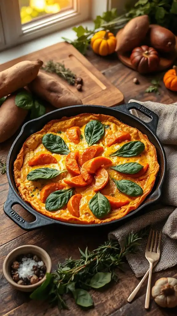 sweet potato spinach frittata