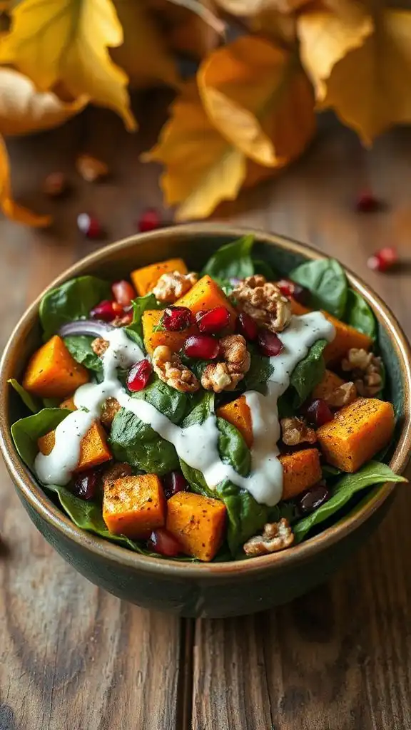 sweet potato spinach salad