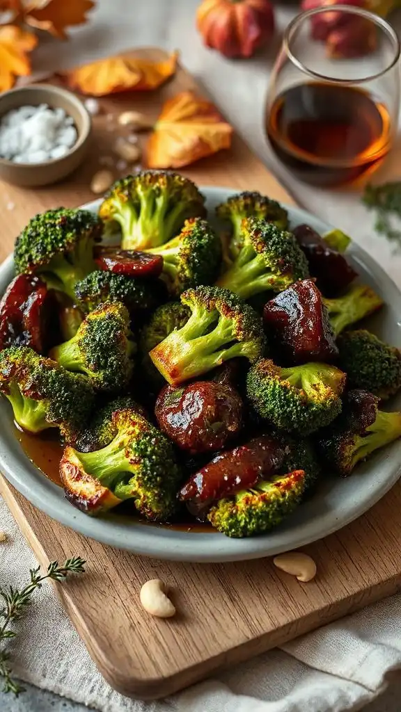 sweet tangy roasted broccoli dish