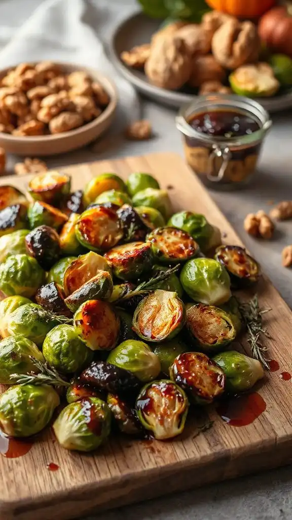 sweet tangy roasted brussels sprouts