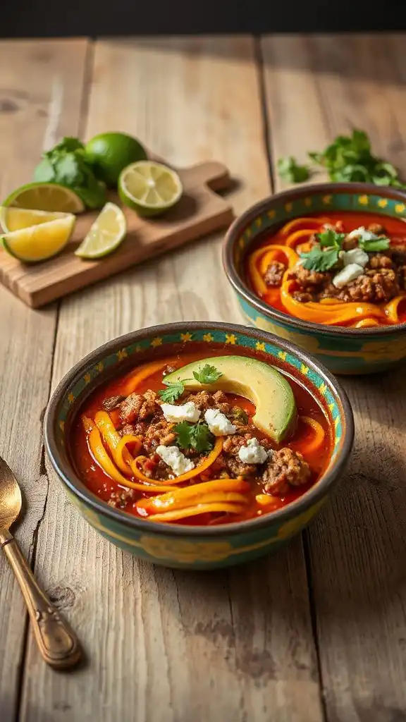 taco zoodle soup recipe