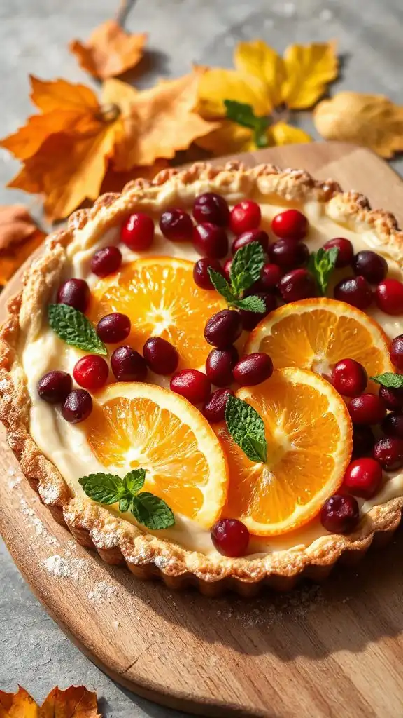 tangy cranberry orange tart
