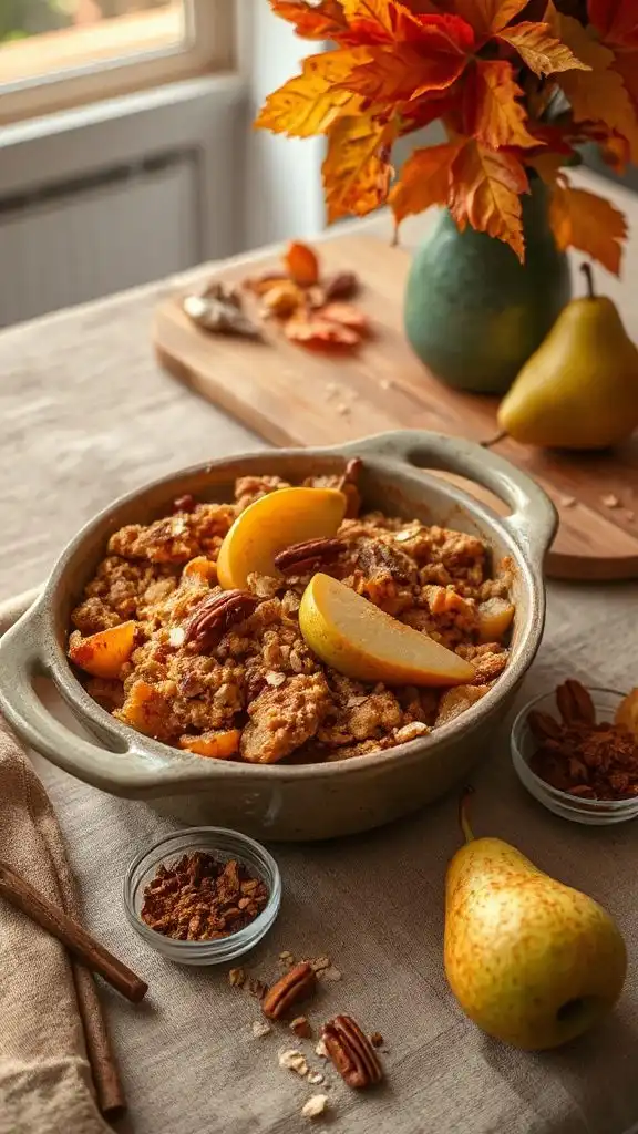 tender spiced pear dessert
